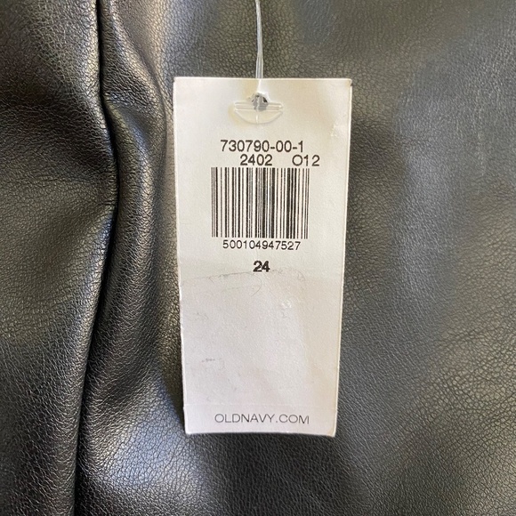 Old Navy Extra High-Rise Faux-Leather Skinny Pants, Black, Size 24, NWT - Picture 4 of 16